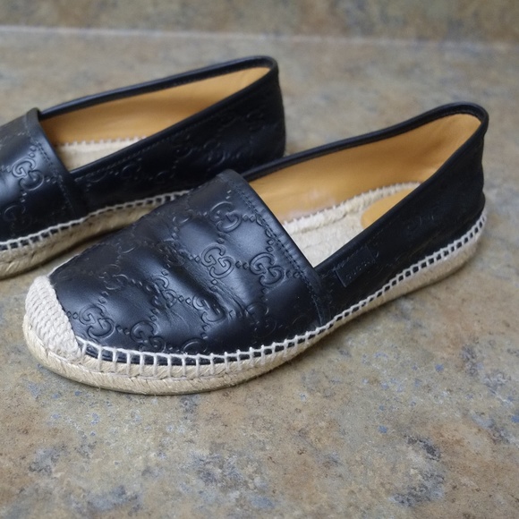 Gucci Signature Leather Espadrilles - Picture 1 of 6